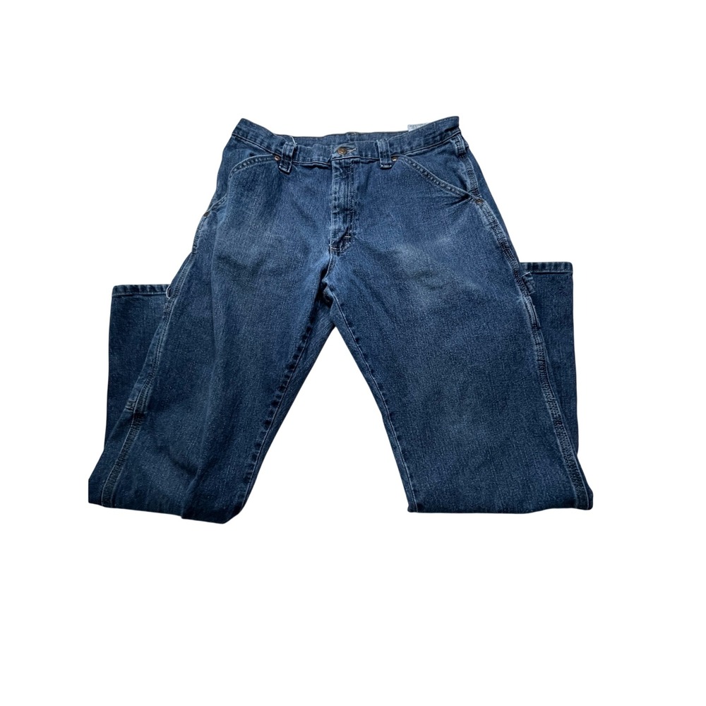 Wrangler Carpenter Jeans Mens 32x32 Blue Utility Straight Leg Denim 1094LXWDV